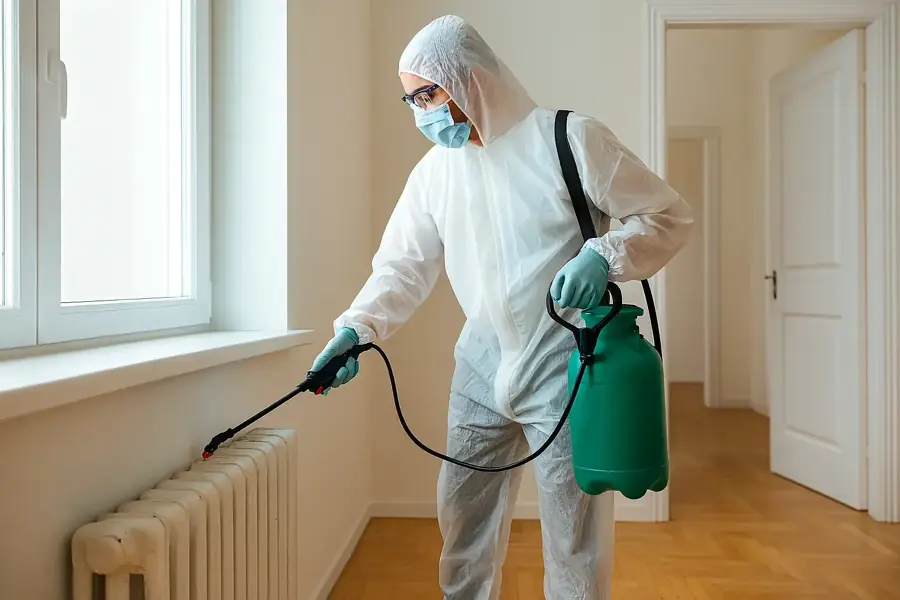 Technician performing detailed inspection